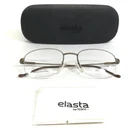 Elasta By Safilo Eyeglasses Frames 7033 7ZB Gold Ash Square Half Rim 53-19-145 New. Price: $69.99.