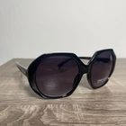 Anne Klein Black Oversized Geometric Sunglasses AK1009 New. Price: $45.00.