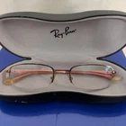 Ray-ban RB5133 2511 Womens Metallic Pink Rectangular Frames 51-19 135 W/case Pre-owned. Price: $19.79.
