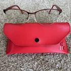 Carolina Herrera Eyeglasses Frames VHE079K 0SB1 140 Red/gold Semi Rimless Design Pre-owned. Price: $59.99.