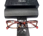 Prada VPR120 FAK101 Red Tortoise Rectangular Eyeglasses 51-17-140 Case Box Cloth New. Price: $127.49.