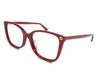 Gucci Eyeglasses Frames GG0026O 010 Shiny Red Cat Full Rim 53-17-140 New. Price: $219.99.