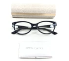Jimmy Choo Eyeglasses Frame JC3003BU 5016 Shiny Black Cat Crystals 52-17-140 New. Price: $159.99.