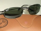 Ray Ban RB3198 G15 Sleek Narrow Gunmetal Rectangular Flex Hinges Sunglasses/case Pre-owned. Price: $299.99.