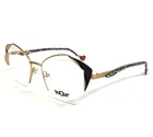 Boz Eyeglasses Frames Lolita 5000 Black White Matte Gold Cat 51-18-140 New. Price: $299.99.