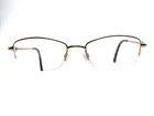 Tura Brown Metal Oval Half Rim Eyeglasses Japan R575 Lbr 51 18 135 Pre-owned. Price: $59.00.