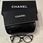 Chanel 3408-Q Black Square Full Rim Eyeglasses Frames 52-16 140 Plastic/metal New. Price: $375.00.