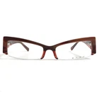 Etro Eyeglasses Frames MOD.VE9806 COL.1DL Brown Red Cat Half Rim 52-16-135 New. Price: $59.99.