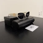 Balenciaga 2405 Cat Eye Sunglasses White Frame Black Lens Women's Designer New. Price: $109.00.