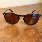 Carfia CA5288 Round Sunglasse Unisex 50-22-145 Black Brown Polarized Italy Retro Pre-owned. Price: $19.99.