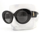 Burberry Sunglasses 4370U 3001/87 Polished Black Gray Tint Gold Logo With Case New. Price: $149.50.