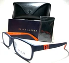 New Polo Ralph Lauren 2154 5861 Matte Blue /orange Authentic Eyeglasses 56-17. Price: $119.00.