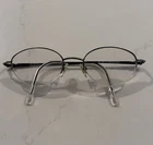 Apostrophe Pewter N7S Eyeglasses Frames Only Metal Half Rim Oval 135 Pre-owned. Price: $20.00.
