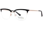 Nicole Miller Dix Bay C01 Eyeglasses Frame Women's Ebony/gold Semi Rim 55MM New. Price: $99.95.