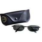 Ray-ban Rb 3198 006 55-18 Frame Only Black Oval Metal Sunglasses Case Italy Pre-owned. Price: $37.99.