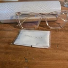 Jimmy Choo JC375 Clear Cat Eyeglasses Gold Metal Temples Made In Italy Pre-owned. Price: $95.00.