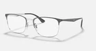 Ray-ban RB6421 3004 Polished Grey On Silver Eyeglasses Frame New. Price: $75.00.