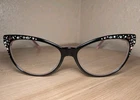 Bebe BB7024 Bejeweled Black Rose Pink Authentic Eyeglasses Frames Only 56-15-135 Pre-owned. Price: $64.99.
