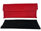 Guess Red Faux Leather Eyeglasses/sunglasses Case Magnetic Snap Closure W/cloth New. Price: $9.99.