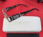Versace Rectangular Black Eyeglasses Italy Mod. 1163-B-1013 52*16 130 Used New. Price: $99.00.