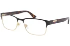 Gucci GG0750O 002 Eyeglasses Men's Black/gold/havana Frame 56-MM New. Price: $204.95.