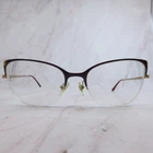 Vogue 4077 5072 Burgundy Gold Cat Semi-rimless Eyeglass Frames 52-18-135 Pre-owned. Price: $35.99.