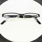 Ray-ban Rb 6182 2509 Black Silver Rectangular Half Rim Eyeglasses 52-17-140 Pre-owned. Price: $58.00.