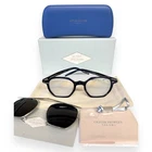 Oliver Peoples Gio PONTI-5 Eyeglasses Clip-on Sunglass Blue Marble Silver W/case New. Price: $525.00.