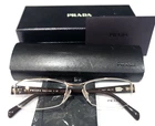 Prada VPR53N AB6 101 Gold Brown Rectangle Eyeglasses 53-17 140 Box Case Read New. Price: $110.49.