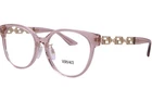 Versace VE3302D 5322 Eyeglasses Frame Women's Transparent Pink Full Rim 54MM New. Price: $169.95.