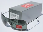 Ray-ban RB3211 Sunglasses 004/71 38 Shield Silver Gunmetal/green Gray G-15 New. Price: $89.95.