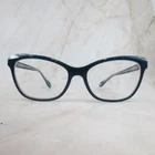 Fysh Uk Eyeglasses Frame 3592 774 Women Teal Crystal Cat Full Rim 55-16-140 Pre-owned. Price: $40.31.