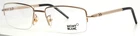 Montblanc MB440 028 Rose Gold Mens Rectangle Half Rim Eyeglasses 55-19-135 B:34 New. Price: $204.99.