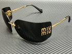 Miu Mu 54YS 5AK5S0 Gold Grey Women's 80 Mm Sunglasses New. Price: $328.00.