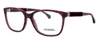 New Chanel 3262 1443 55MM Purple Glitter Stripe Square Eyeglasses Frame Italy. Price: $249.90.