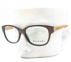 Bvlgari 4077 5238 Eyeglasses Polished Brown & Beige 52-16-140 New. Price: $99.50.