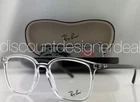 Ray-ban Square Eyeglasses Clear Black Frame Demo Lenses RB7185 5943 52MM New. Price: $79.99.