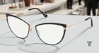 Tom Ford FT5877 001 Metal Shiny Black 56 Mm Women's Eyeglasses New. Price: $215.00.