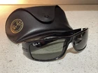 Vintage Ray-ban RB4057 601/58 Rectangular Black Frame, Green Lens Polarized Pre-owned. Price: $345.41.