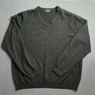Brooks Brothers 346 Men Merino Wool Black Sweater V-neck Pullover Rib Hem Pre-owned. Price: $22.00.