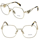 Prada Tampo PR59ZV Gold Triangle Logo Metal Eyeglasses Optical Frame 54 Mm New. Price: $267.00.
