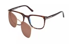 Tom Ford Ft 5916 052 Dark Havana/clear Square Men's Eyeglasses With Clip-on New. Price: $339.00.
