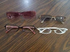 Lot Of 4 Designer Eyeglasses Ralph Lauren RL1503, Coach Claudia, Fossil Electric Pre-owned. Price: $100.00.