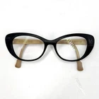 Caroline Abram Eyeglasses Frames Orfee 194 Black Beige Butterfly 51-17 Pre-owned. Price: $75.00.