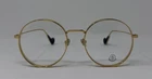 Moncler ML5082 030 Gold Round Eyeglasses. Size 53-20-150 New. Price: $135.00.
