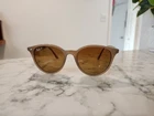 Ray-ban Rb 4305 6166/13 Sunglasses Beige Round Frames Only Pre-owned. Price: $29.95.