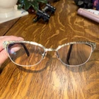 Kate Spade Eyeglasses Frame Shayla 0W48 Gold Glitter Half Rim 51-17-135 Cat Pre-owned. Price: $40.00.