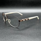 Guess GU7282 Aviator Eyeglasses Frame Tan Rose Gold 59-14-135 Used Pre-owned. Price: $25.00.
