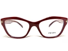Prada Vpr 27S UF9-1O1 Burgundy Cat-eye Eyeglasses Frame 51-17-140 Pre-owned. Price: $129.00.
