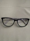 Scott Harris Eyeglasses Frames Black Striped Temples Women Rx 135 Case Pre-owned. Price: $23.00.